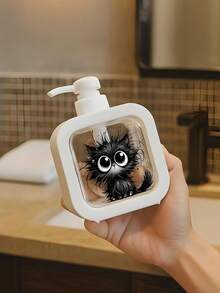 Adorable Black Cat Designed Plastic Soap Dispenser With Pump, Standalone Decorative Soap Dispenser, Suitable For Bathrooms And Kitchen Sinks - Multicolor - View 1