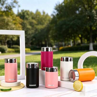 1pc 220ml 316 Stainless Steel Vacuum Pocket Cup, Suitable For Men And Women Students, Couples, Applicable For Outdoor, Car, Office, Fitness, Sports, Cycling, Insulated Hot And Cold Water Bottle, Outdoor Camping, Holiday Gift, Birthday Gift, Mother's Day Gift, Valentine's Day, Christmas, Back To School Gift
