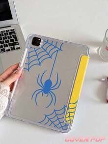 Halloween Spider Tablet Protective Case, Double-Sided Acrylic Transparent Crystal Backplate Shockproof Sleep/Wake Tablet Protective Case, Suitable For IPad/Tablet, Compatible With IPad 10th Gen, 10.2/Mini6/Mini7/9.7 Inch, Tablet Protective Case Compatible With Samsung Galaxy Tab A9 Plus, Perfect Holiday Gift, Fashionable Minimalist Pattern - Multicolor - View 8