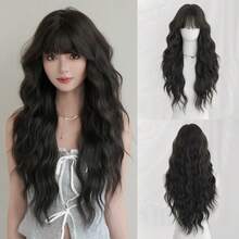 NAMM 28-Inch Brown Extra Long Wavy Wig For Women, Synthetic Fiber Hair Full Machine Costume Wigs For Daily Office Wear-Music Festival Party Wear- Cosplay Costume Wigs - Sakura Celebrations Glam & Party Streetwear Photography (Multiple Colors Available), Halloween - Multicolor - View 13