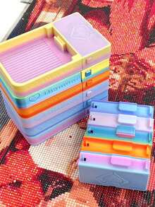 Stackable Diamond Painting Tray With Buckle And Storage Box, Multi-Color Diamond Storage Tray, Leak-Proof Sorting Tray, Diamond Painting Tool Set - Sets - View 7