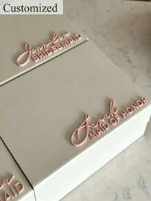 Personalized Gift Box With Lid, Customized Name Gift Box, Personalized Text Wedding Gift Box, Personalized Magnetic Folding Storage Box, Bridesmaid Gift Box, Groomsman/Bridesmaid Box/Bridesmaid Invitation Box/Chief Bridesmaid Box/Wedding - Multicolor - View 6
