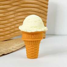 1pc Realistic Ice Cream Cone Model, PVC Material, 5.39 Inches, Fake Food Toy Photography Scene Prop, Store Window Display Prop, Cognitive Training Prop - Flat Ice Cream - View 16