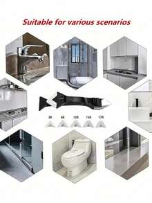 1 Set Scraper Stainless Steel & Plastik, Digunakan untuk Membersihkan Nat, Kaca, dan Celah, Cocok untuk Dapur, Kamar Mandi, Membersihkan Celah Lantai, dan Dekorasi Rumah - Berbagai gaya - View 7