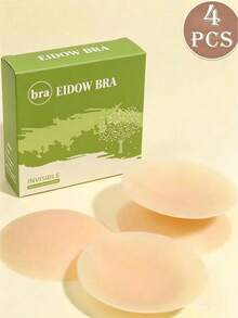 Women's Summer Solid Boxed Breathable Nipple Covers, Invisible Seamless Breast Pads, Waterproof & Sweat-Proof, Non-Slip, Strapless Self-Adhesive Bra, Anti-Show Breast Stickers, Adhesive Bra, Washable & Reusable - Multicolor - View 5