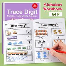64-Page Winter Math Addition And Subtraction Workbook For Children Aged 3-6 - Counting Cars And Boats Visual Learning Exercises, 1-10 Number Practice, Classroom And Home Learning Activity Book (White/Green/Yellow) School Supplies - Multicolor - View 3