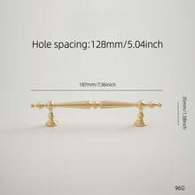 French Luxury Gold Cabinet Door Handle/Drawer Handle, Vintage Design, Zinc Alloy Material Rust-Resistant And Non-Fading, Universal Metal Handle For Wardrobes And Cabinets - Double Hole - View 14