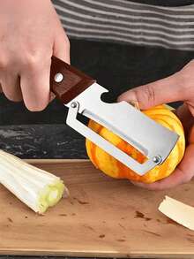 1pc Stainless Steel Plastic Handle Peeler, Multi-Function Bottle Opener With Forged Blade - For Peeling, Slicing Fruits And Vegetables | Perfect For Home Cooks And Chefs, Vegetable Slicer | Stainless Steel Blade - Forged Blade, Fruit Peeler - Multicolor - View 2