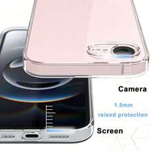 透明不泛黃軟殼，相容 iPhone 17e 16e 7 8 Plus SE 2020 SE 2022，防震防摔透明手機殼，適用於 iPhone 18 Pro Max 17 Pro Max 16 Pro Max 15 13 14 11 12 XS Max - 無色 - 查看 3