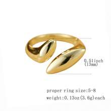 1pc Minimalist Double Eye-Shaped Glossy Open Ring, Suitable For Women's Daily Wear - Silver - View 2