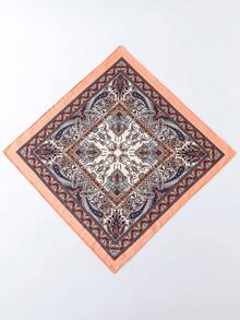 1 buah Syal Kepala Wanita Motif Paisley Bentuk Persegi, Bahan Poliester, Cocok untuk Padu Padan Fesyen Sehari-hari - MultiWarna - View 7