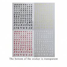 Pegatinas de uñas autoadhesivas multicolor estilo gótico con letras cursivas, calcomanías de alfabeto de caligrafía fina, perfectas para arte de uñas grunge, punk, Y2K y vanguardista, fáciles de aplicar para manicura DIY en casa y salón profesional - Multicolor - Ver 14