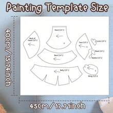 1件 DIY 手作小雞與小鼠毛絨娃娃圖案，手作毛絨娃娃模板，適合初學者的簡單縫製圖案，簡易 DIY 模板（僅含縫製圖案，不含毛絨娃娃或縫製材料包） - 小雞CR704 - 查看 2