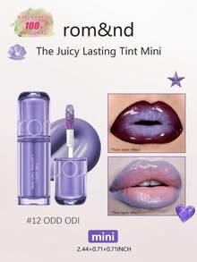 Rom&nd THE JUICY LASTING TINT MINI 12 ODD ODI，水潤滋潤質地，滋養保濕，輕盈舒適，持久顯色不褪色，不沾杯，輕盈質地，迷你尺寸，適合試用與旅行，送給朋友的完美禮物，適合初學者與女性日常使用，韓系美妝，禮品組 1g/0.04oz - 12 ODD ODI - 查看 1