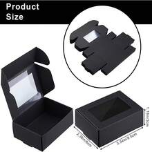 10pcs Kraft Paper White Cardboard Transparent PVC Window Display Gift Box, Towel Scarf Toy Packaging Box, Necklace Display Packaging Box (Size: 12*12*4) - 20x15x2.5cm/20x15x4cm Boxes - View 7