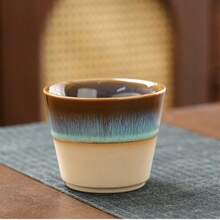 1 Stück 220ml Ofenglasiertes Saudi-Kaffeetasse, Keramiktasse für den Heimgebrauch, Latte Art Tasse, Teetasse, Feiertagsgeschenk für Familie, Freunde, Kollegen. Mehrzweck, kann auch als Kerzenhalter verwendet werden - Verschiedenfarbig - Übersicht 9