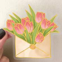 SCXXBSW 50pcs Tulip Secrets Hot Stamping Stickers, Cool Anime Decorative Stickers, Classic Gift Decorations, Value Pack, Cute Cartoon Stickers, Waterproof And Durable, Phone Case Decoration Stickers, Can Be Applied To Laptops - Multicolor - View 13