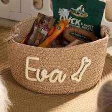 Personalized Braided Rope Pet Toy Storage Basket, Custom Pet Name Gift Basket, Travel Storage Bag, Tote Bag For Pet Lovers, Home Decor Pet Supplies - Multicolor - View 73