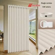 Bohemian Style, Curtain Without Rod, Fashionable Blackout Curtain, Foldable, No Drilling Design Easy To Slide, Suitable For Living Room, Bedroom, Kitchen - Easy To Hand Wash, Home Decor, Comes With Hanging Hooks. - 1PC - View 17