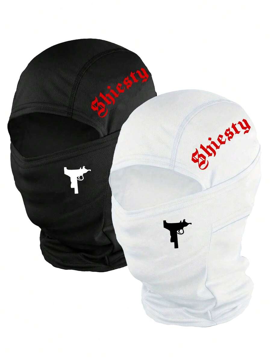 1 buah/2 buah Balaclava Unisex Bermotif, Bernapas, Berkerudung, Masker Pelindung Matahari Penyerap Keringat untuk Olahraga, Cocok untuk Aktivitas Sehari-hari, Bersepeda, Mendaki, Panjat Tebing, Olahraga, dll. - M - View 1