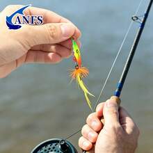 ANFS 5pcs/Set Hard Metal Spinner Lure Fishing Bait Set For Bass, Trout, Salmon, Pike With Tackle Box - Multicolor - View 9