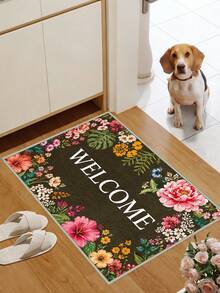 1pc Outdoor Non-Slip Patterned Floor Mat, Indoor Rug, Bathroom Mat, Kitchen Mat, Decorative Rug, Multi-Functional Hallway Mat, Soft & Comfortable, Easy To Clean, Suitable For Indoor/Outdoor Entry, Bedroom, Home Decor - Multicolor - View 12