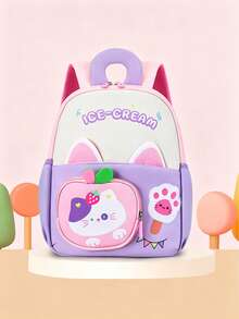 Cute Cartoon Style Mini Backpack, Unicorn Design Student Backpack, Rainbow Color Student Backpack, Adorable Cartoon Student Backpack, Girls Shoulder Bag, Student Backpack - Multicolor - View 15