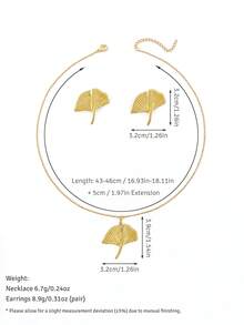 1 Set Women's Fashion Jewelry, Stainless Steel Waterproof Hypoallergenic Fade-Resistant Gold Geometric Ginkgo Leaf Necklace And Earrings, Y2K Millennium Cool Sweet Hot Girl Style Gold Leaf Accessories, Women's Beach Vacation Travel Photo Matching Off-Shoulder Spaghetti Strap Short Dress, Graduation Season Anniversary Valentine's Day Romantic Gift - Multicolor - View 4
