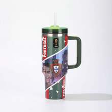 FIFA FIFA 2026 World Cup USA/Canada/Mexico National Team Logo Handle Insulated Tumbler, 304 Stainless Steel Large Capacity 40oz Car Cup Holder Straw Ice Tumbler, Fan Sports Cold Retention Water Bottle Commemorative Travel Cup - Multicolor - View 11