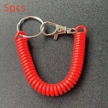 10pcs/2pcs/1pc Colorful Spiral Keychain Phone Cord Anti-Loss Lanyard EVA Spring Retractable Rope Strap Key Ring, Anti-Loss Rope, Bag Phone Lanyard - Multicolor - View 14