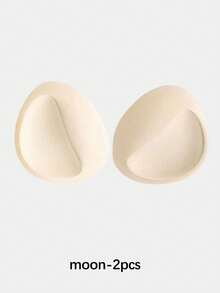1 Pair Triangle Thickened Sponge Bra Pads, Women's Solid Color Underwear Accessories, Invisible Anti-Protrusion Soft Sweat-Absorbing Reusable Breast Pads Suitable For Daily Use - Apricot - View 7