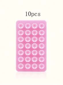 1 pièce Poignée de téléphone en silicone à double face, support de téléphone avec ventouse, support de téléphone adhésif mains libres, convient pour les selfies et les vidéos, support de téléphone avec prise pour les doigts, montable au mur, support de voiture, applicable pour la maison, le bureau, la salle de bain, la cuisine, facile à nettoyer, ne laisse pas de trace, doux au toucher, accessoire de téléphone réutilisable - Multicolore - Voir 23