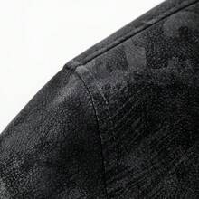 Herren Frühling/Herbst Alltag Pendeln Mode Lässig Neue Umlegekragen Jacke - Schwarz - Übersicht 4