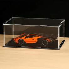1pc Premium Transparent Acrylic Display Case - Elegant Collectible Storage Solution, Detachable Acrylic Display Box, Dust-Proof Display Box, Perfect For Small Figurines, Action Figures, Collectibles, Etc., Multiple Sizes Available, White Base, Excellent Transparency, Dust-Proof And Durable - White - View 10