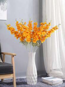 1/3pcs 34 Inch Artificial Delphinium, Realistic Fake Delphinium Flowers With Flexible Bendable Stems, Suitable For Vase, Home Decor, Wedding Centerpiece, Party, Office, Tabletop, Garden, Indoor/Outdoor Floral Arrangement Decoration, Autumn Decor - Multicolor - View 3