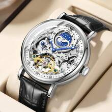 2026 New ONOLA Men Automatic Mechanical Watch 30M Waterproof Business Skeleton Tourbillon Gift Box - one-size - View 13