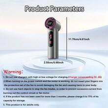 1pc M05 100-Level High Speed Handheld Fan, New USB Mini Portable Rechargeable Turbo Fan, 2000mAh - Multicolor - View 3