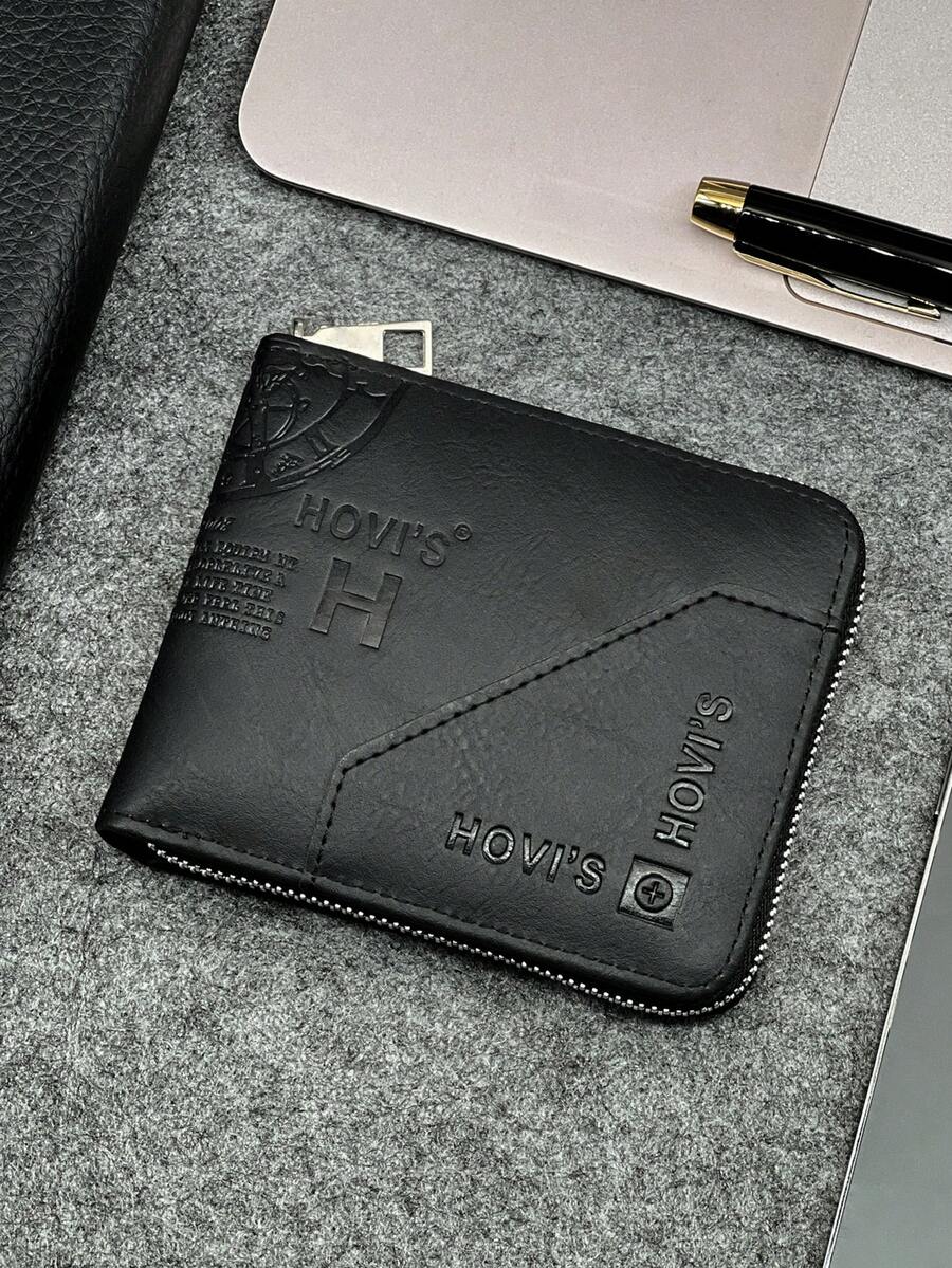 HOVI'S Fashionable Unisex Business Classic Large Capacity Leather Wallet, Stylish Short Wallet, Elevate Your Taste