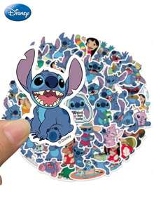 Disney 50張迪士尼官方授權 Lilo And Stitch 乙烯貼紙 防水可愛卡通貼花 適用於筆電水壺行李箱滑板 DIY裝飾 史迪奇粉絲完美收藏禮物 - DSN-029 - 查看 6