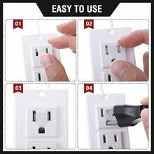 10/20/30 piezas Cubiertas de enchufe estándar de EE. UU., diseño transparente a prueba de descargas eléctricas, fácil de instalar, cubiertas de enchufe de plástico confiables - Multicolor - Ver 4