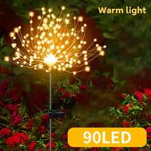 1pc Outdoor Solar Garden Light, 200/150/120/90 LED Copper Wire Firefly String Lights, 8 Modes Decorative Sparkle Landscape Light, Suitable For Path And Lawn Decoration, IP44 Waterproof - Solar-powered Fireworks Lights - View 15