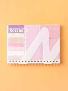 5pcs/1pc Multi Functional Note Pad Combination Sandwich Notebook With Adhesive Ins Style Index Sticker, Soft Wire Circle, Horizontal Line, Loose Leaf Notebook - one-size - View 16