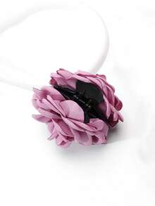 1pc 9cm Ladies' Elegant Fabric Big & Multilayer Rose Flower Hair Clip For Daily Use Boho Valentine's Day Valentines Hair Claws Claw Clips Hair Clips Hair Jaw Clip Hair Clamps Hair Clutch Hair Claw Clip, Beach Accessories Fall Winter Hair Accessories For Women For Vacation Outfits Woman Valentines Gift Summer,Holiday,Travel,Festival,Party - Purple - View 5