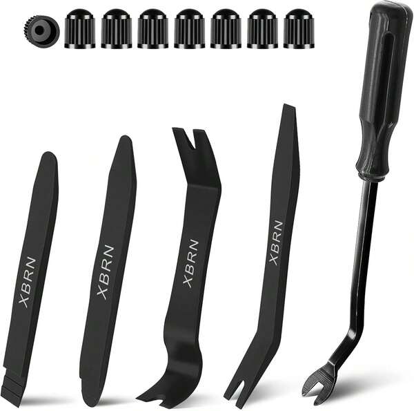 Auto Trim Removal Tool Kit,13 Pcs Car Panel Door Window Tools Kit,Auto Clip Fastener Remover Pry Tool Set-Black
