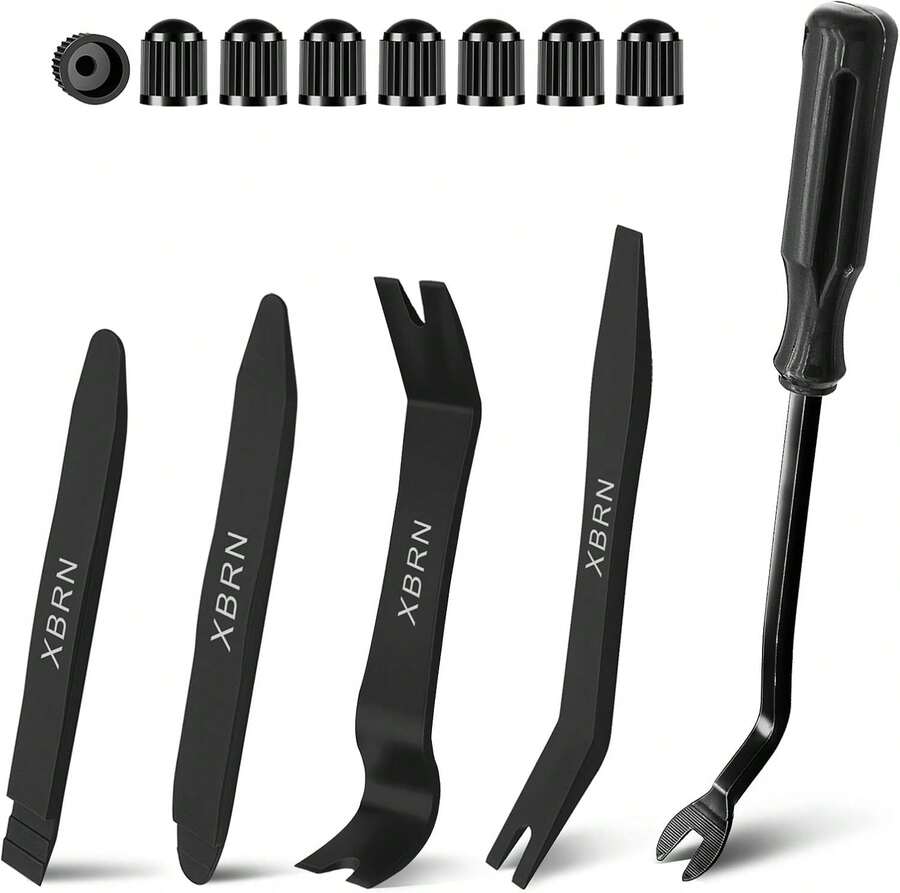 Auto Trim Removal Tool Kit,13 Pcs Car Panel Door Window Tools Kit,Auto Clip Fastener Remover Pry Tool Set-Black - White - View 1