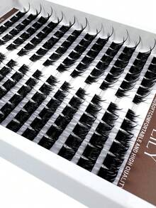 144pcs/Boxes Fox Fairy Manga Clusters Lashes 10-18mm Spike Anime Lashes DIY Clusters Eyelash Natural Volume Individual Lashes Makeup Tools - 黑色 - 查看 5