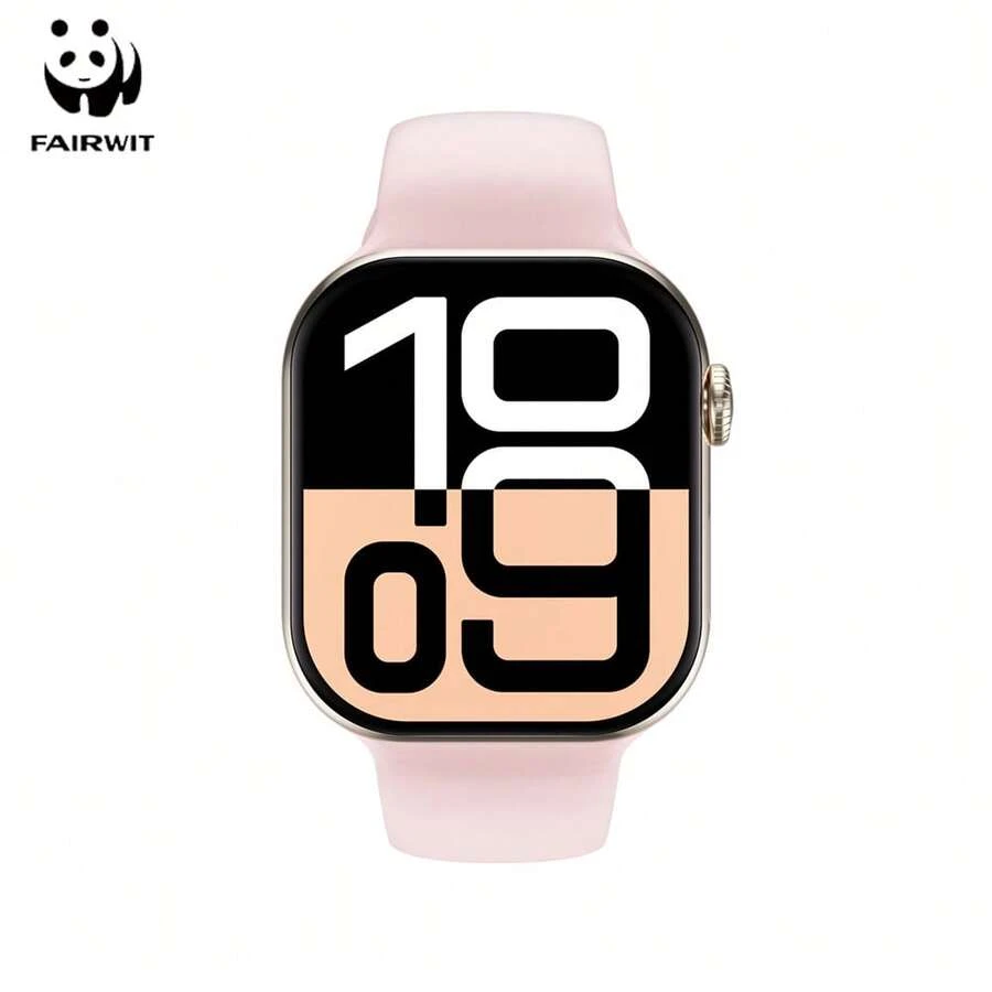 PANDA W10 Couple Smart Wearable Watch, IP68 Waterproof, Bluetooth Call Function, Sports Tracking, AI Customized Watch Face, Sleep Monitoring, Supports Bluetooth 5.1 And Bluetooth 3.0, Built-In 380mAh Battery, Suitable For Daily/Sports/Commute - Pink - View 1