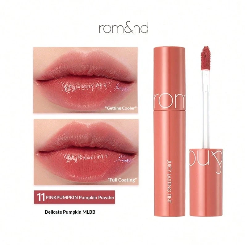 Rom&nd Juicy Lasting Tint 5.5g Glossy Moisturizing Lip Glaze, Long-Lasting Film-Forming, Vibrant Juicy Color, Korean-Style Nourishing Lip Makeup - 11 - View 1