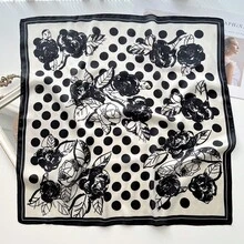 1件女款佩斯利印花方巾復古奢華正方形頭巾經典頭巾，適合戶外旅行，波希米亞風格頭巾禮物配件，髮帶，頭巾，打造完美造型的理想選擇。 - 白色 - 查看 3