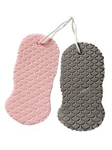 2/1pc Soft Exfoliating Bath Sponge, Reusable Elastic Double-Sided With Hanging Loop, Gentle Exfoliation, Non-Irritating, Quick-Drying, Rich Lather, Suitable For All Skin Types, Pink & Grey, 13*6*2.5cm, Summer Travel, Father's Day Gift, Daily Bathing Essential - Multicolor - View 9